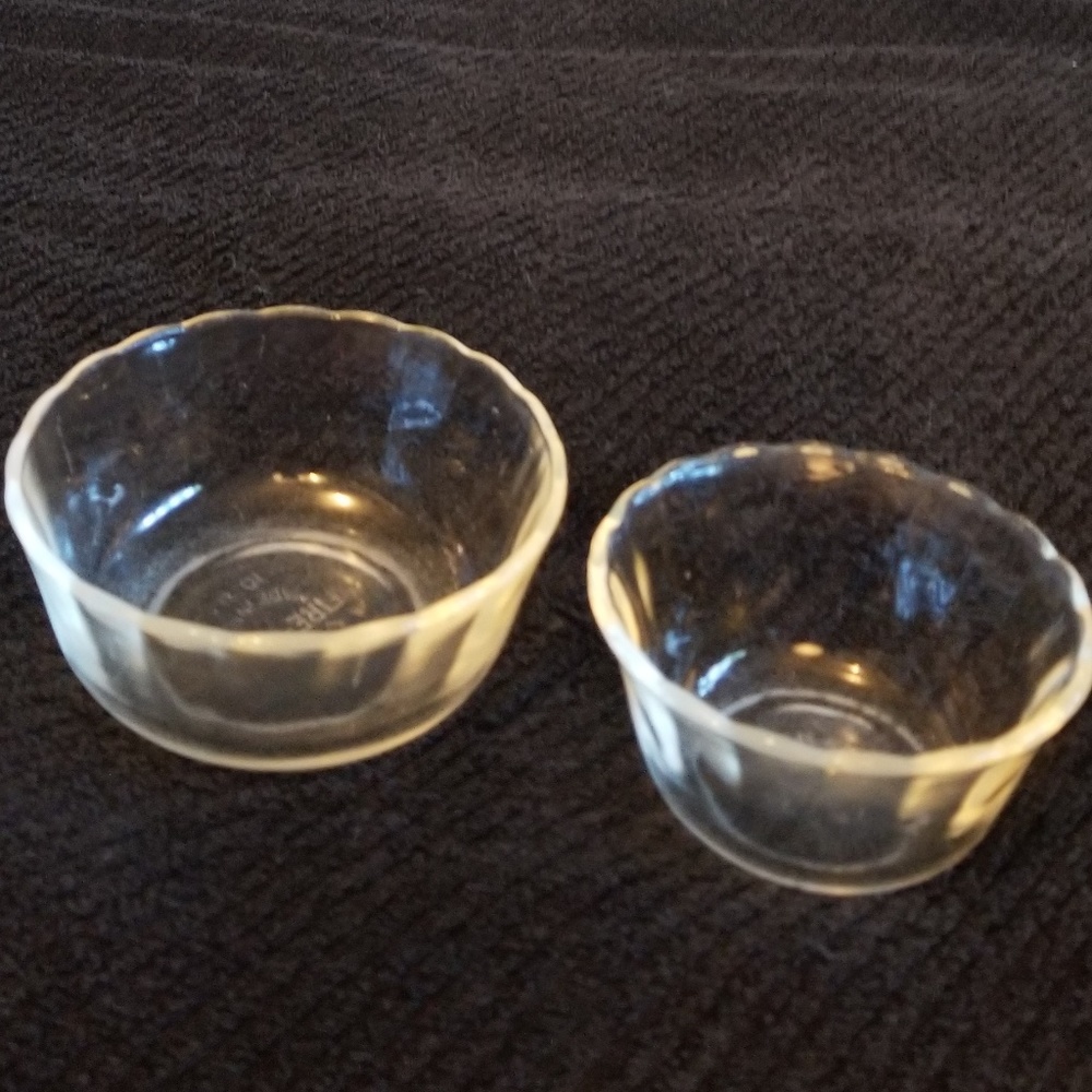 Vintage Fire King Scalloped Edge Bowls 6oz & 10oz